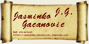 Jasminko Gačanović vizit kartica